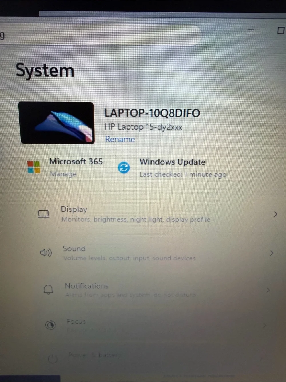 HP Silver and Blue 15-inch Laptop